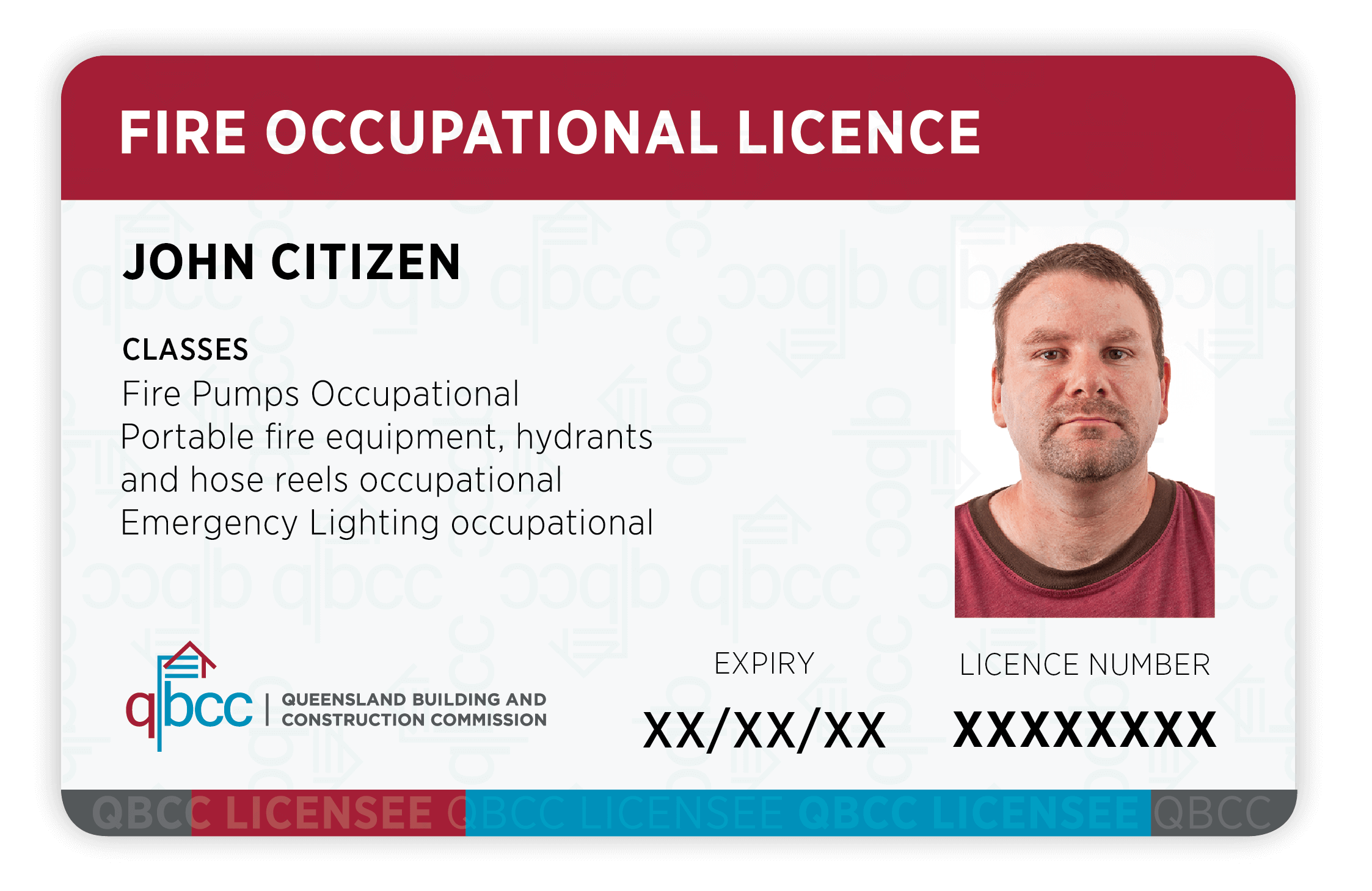 Digital licence fire occupational card image